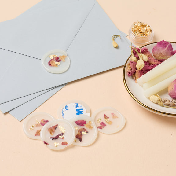 Cachets De Cire Adhésifs "With Love" - Lot De 50 Pièces Pour Invitations Et Lettres