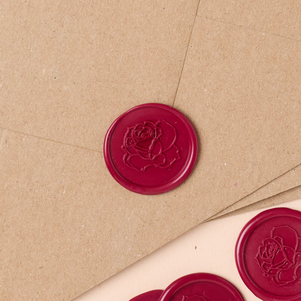Cachet de cire | Sceau - Rose